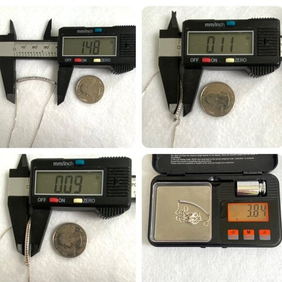 Hearts Of Pandora Sterling Silver 925 ALE CZ Curved Bar Necklace Adjustable 20" - Picture 10 of 16